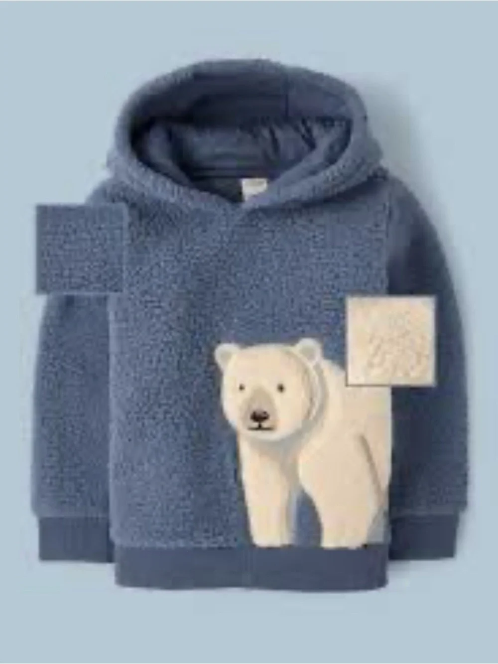 Gymboree Blue Sherpa Hoodie with Polar Bear Applique